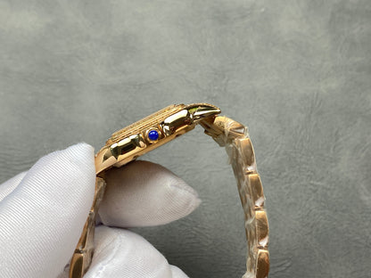 Panthere 27mm Pink Gold Case Diamond Bezel