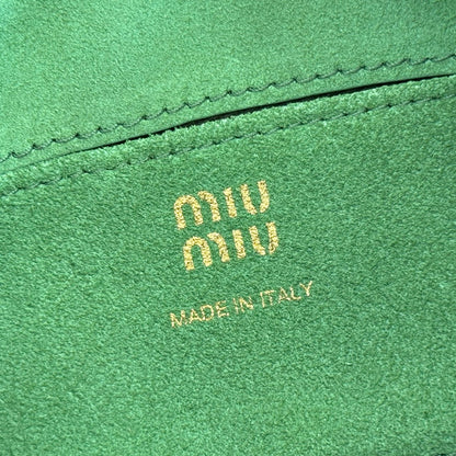 Miu Japan Pop-up Crossbody Bag 18cm Brown Cowhide