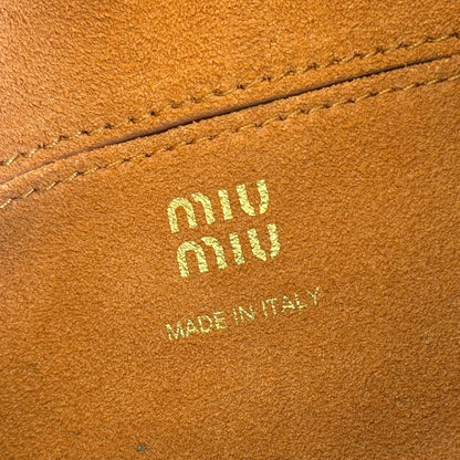Miu Japan Pop-up Crossbody Bag 18cm Black Cowhide
