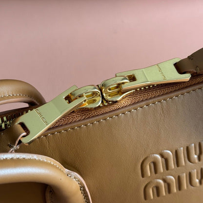 Miu Shell Bag Brown Lambskin