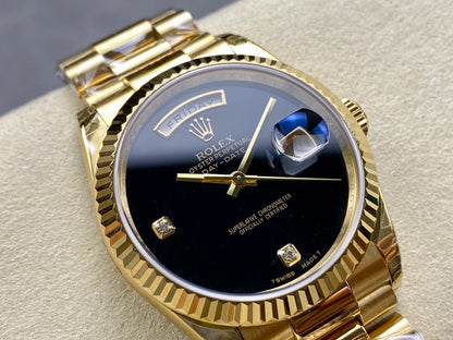Rolex Day-Date 36mm Gold Black Dial