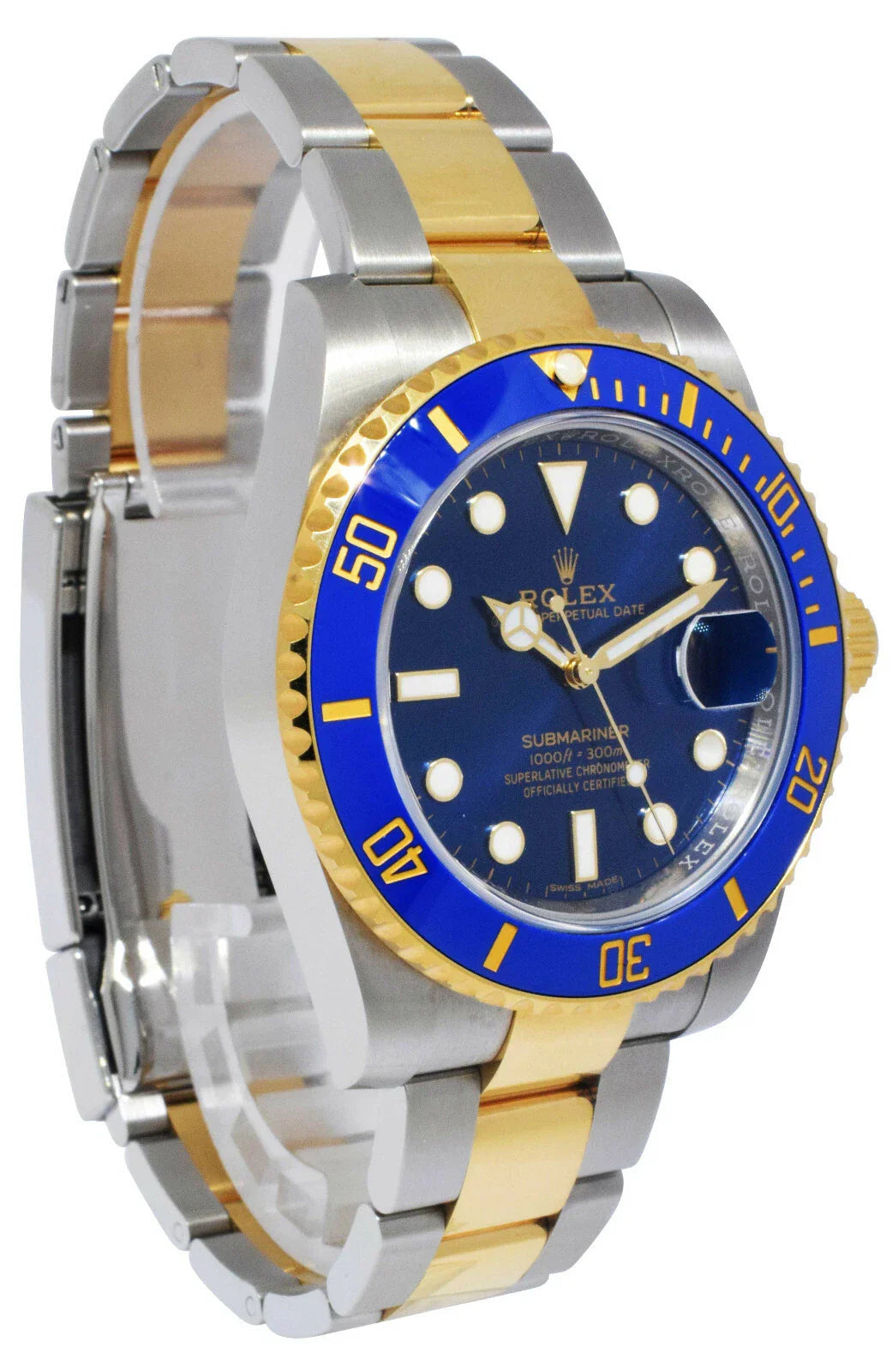 Rolex Submariner Date Blue Dial Gold and Steel