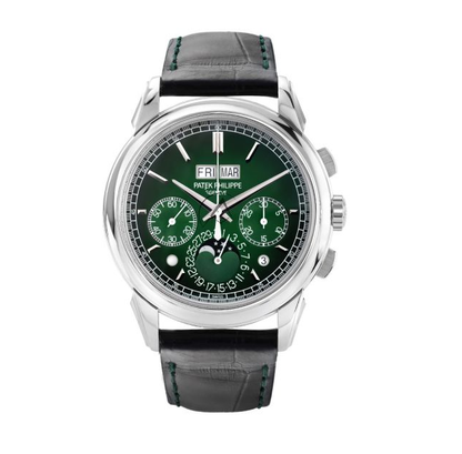 Patek Philippe Patek Philippe Perpetual Calendar Chronograph Green Dial Platinum 41 mm